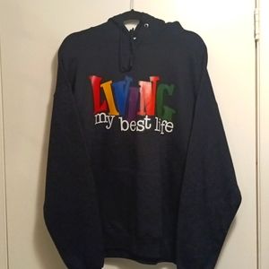 Jerzees XL Black graphic hoodie